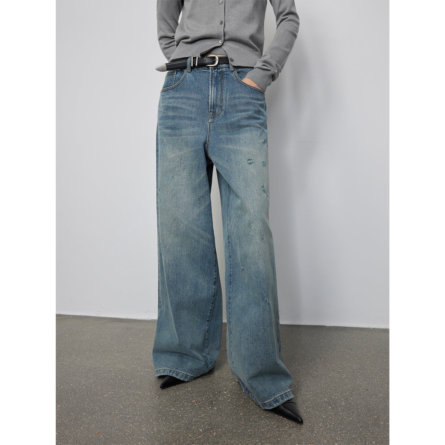 "90 Street" Retro Washed pants